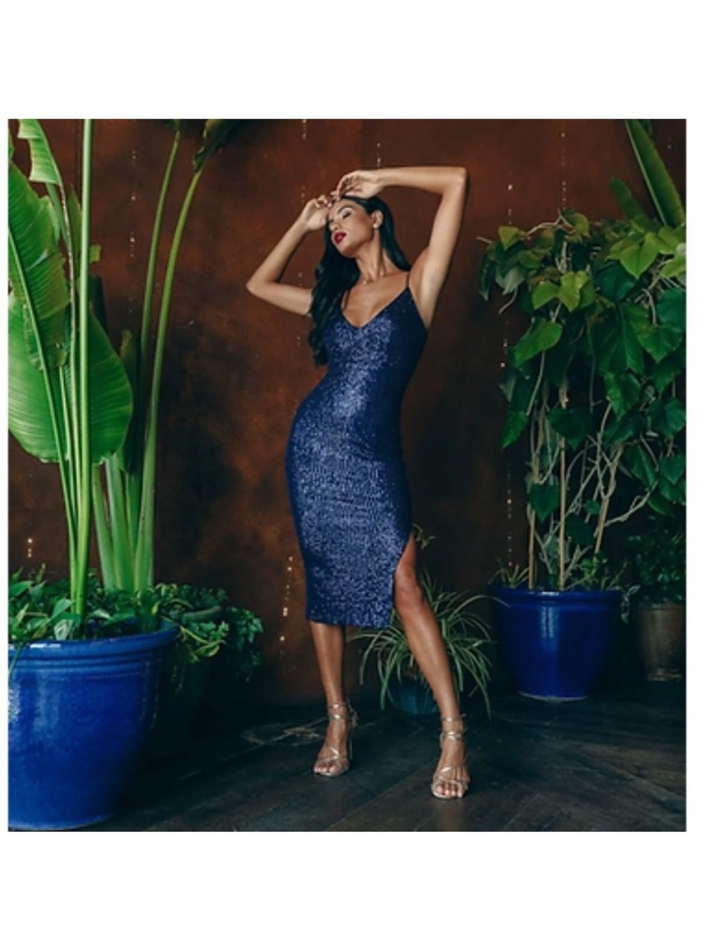 Skirt and Stiletto Formal Cocktail Midi Dress